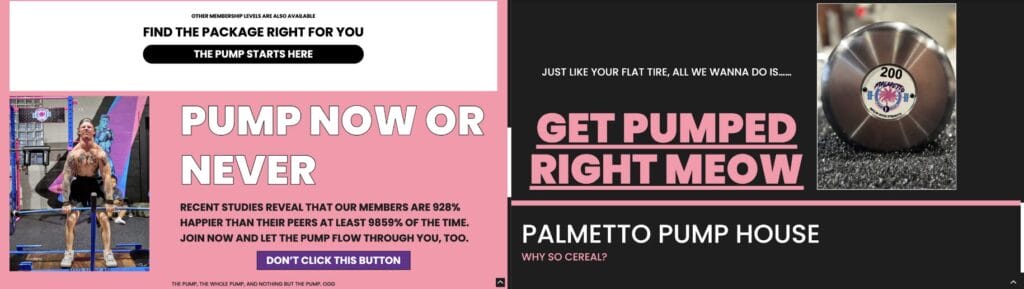 Palmetto Pump House branding and gym interior - best gym in Charleston